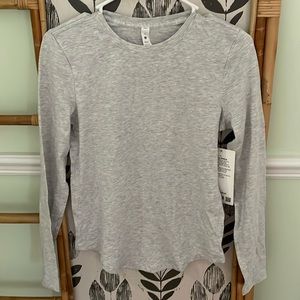 ✴️ NWT LULULEMON LOVE LONG SLEEVE HCUG HEATHER CORE ULTRA GREY GRAY SIZE 2 XS